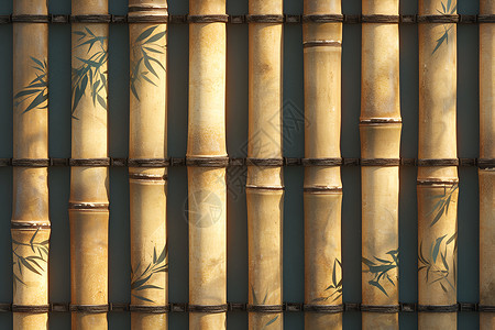 展示的竹子插画背景图片
