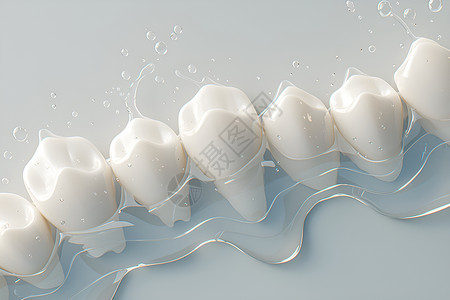 展示的医疗牙齿模型背景图片
