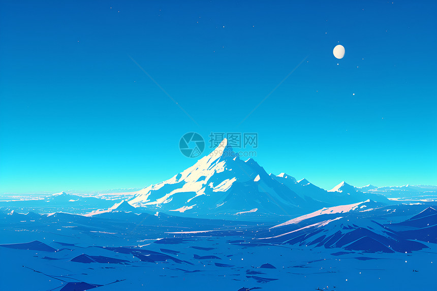 壮丽梦幻的雪山图片