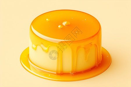 美味蜂蜜奶油蛋糕背景图片
