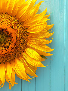 一朵黄色太阳花背景图片