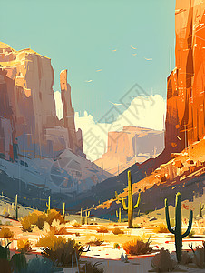 沙漠印象背景图片