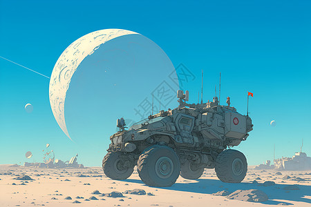 月球车探索的插画插画