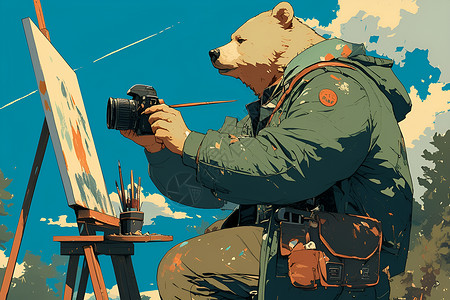 创作的棕熊背景图片
