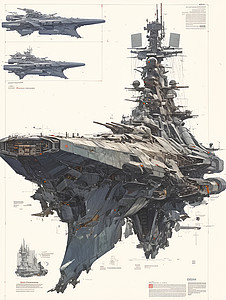 巨型战舰设计高清图片