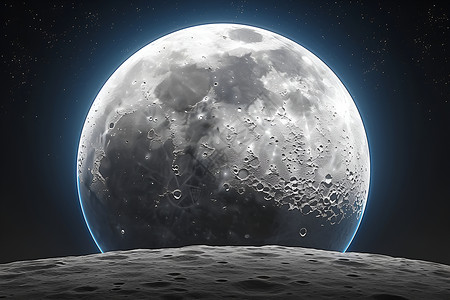 星空月球月球表面设计图片