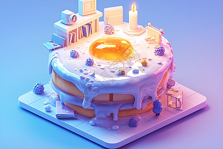 童话世界的甜甜圈背景图片