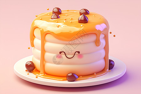 甜蜜的巧克力蛋糕背景图片