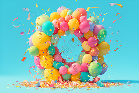 彩色的创意气球背景图片