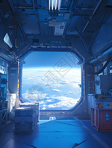 飞船在太空背景图片