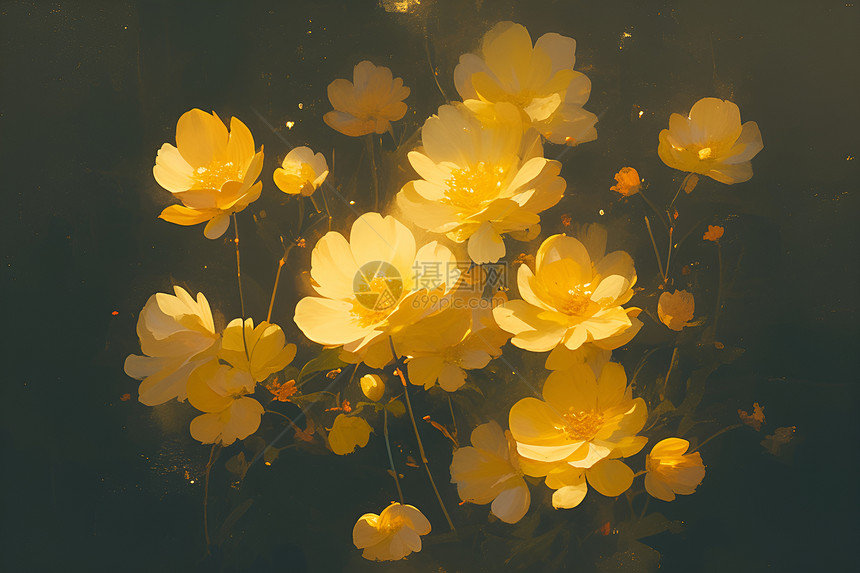 黄色的花朵图片