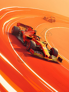 速度汽车跑道上的赛车插画