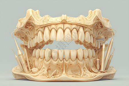 口腔与牙齿形状门牙高清图片