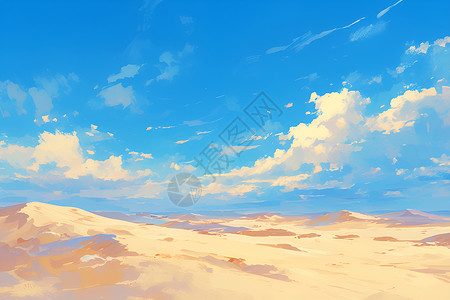 沙漠中的孤寂景象背景图片