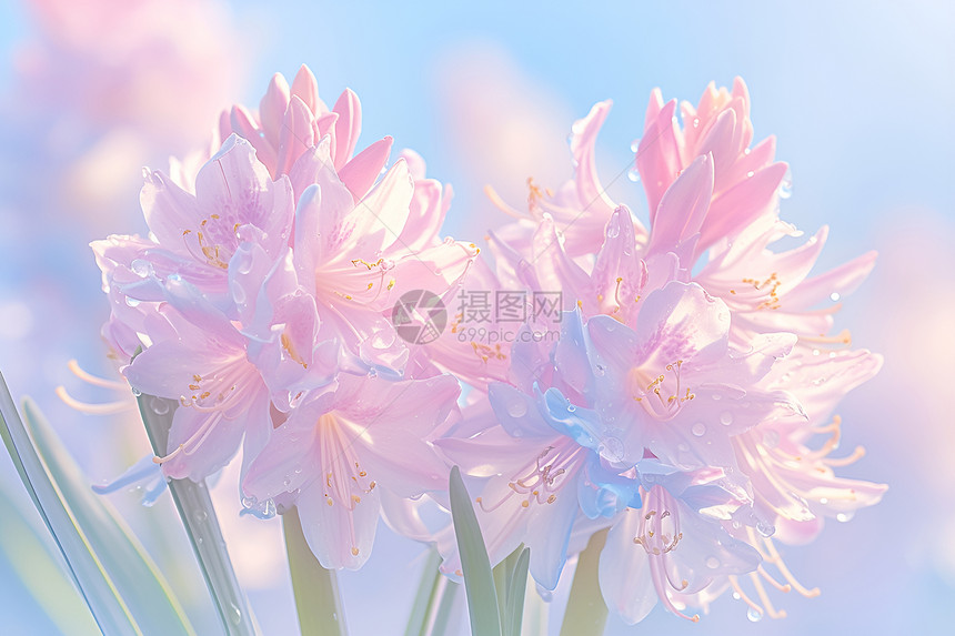 春日公园中粉色风信子图片
