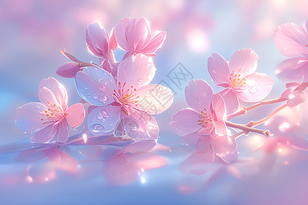 绽放的樱花娇嫩的花朵高清图片