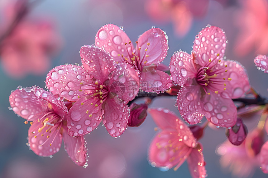 粉色花朵中的春天图片