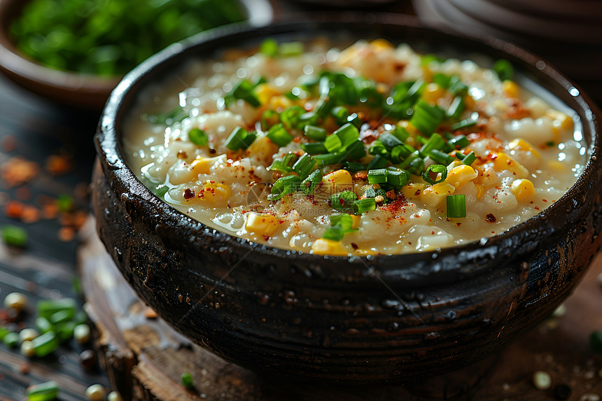 营养美味的米粥食物图片