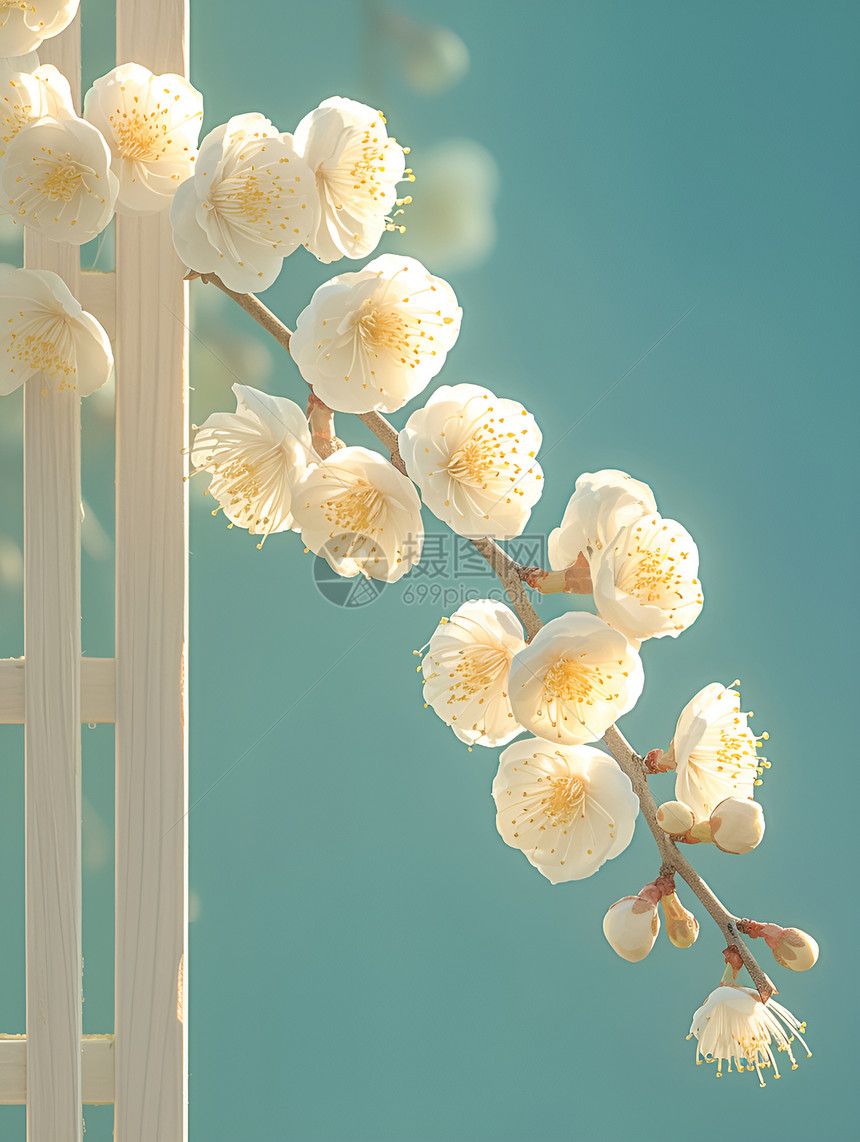 漂亮的白色花朵图片