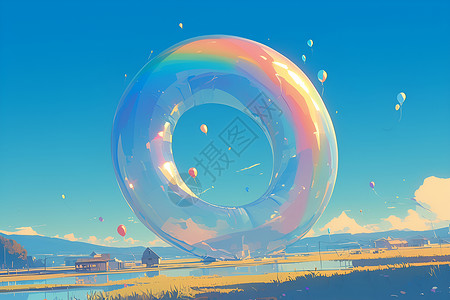 梦幻彩色气球背景图片