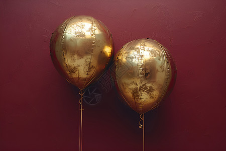 球体漂浮金色的漂浮气球背景