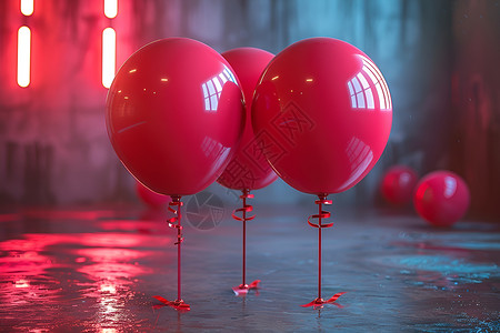 红色炫丽背景炫目的红色气球背景