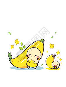 可爱的香蕉背景图片
