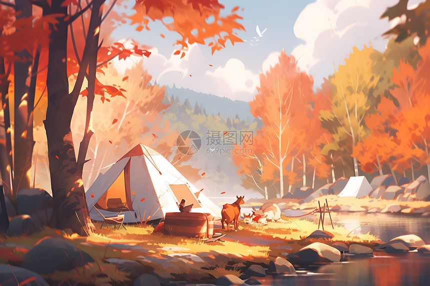 秋天神龙的帐篷图片