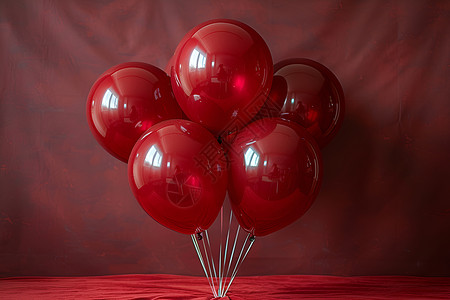 红色气球背景图片