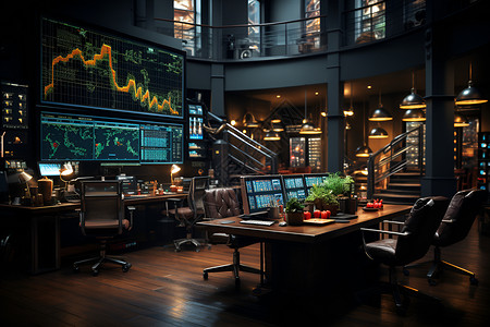 现代证券交易所背景图片