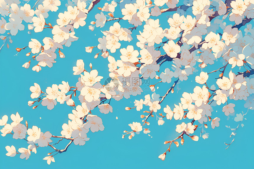 樱花盛开的幻境图片