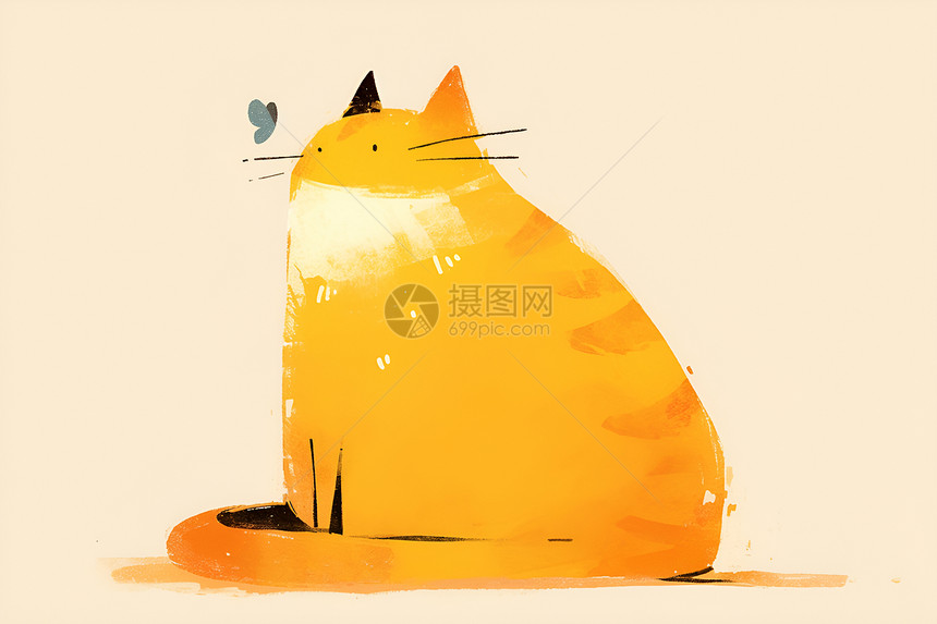 猫咪可爱插画图片