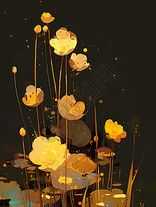 夜幕中的花背景图片