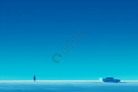 在雪地里汽车汽车停在雪地里插画