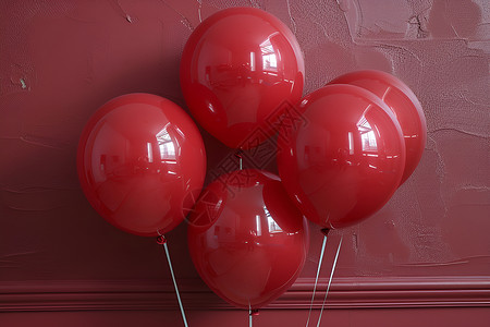 气球云朵装饰红色气球装饰背景