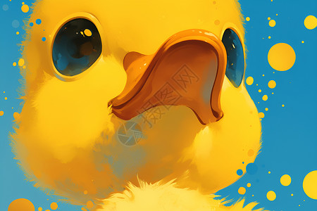 可爱黄色小鸭子活力四溢的黄色小鸭子插画