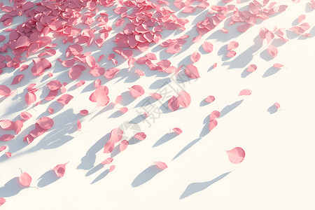 粉色花瓣落下高清图片