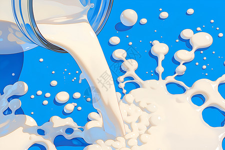 牛奶杯倾倒倾倒液体高清图片
