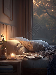 温馨的乡村卧室高清图片