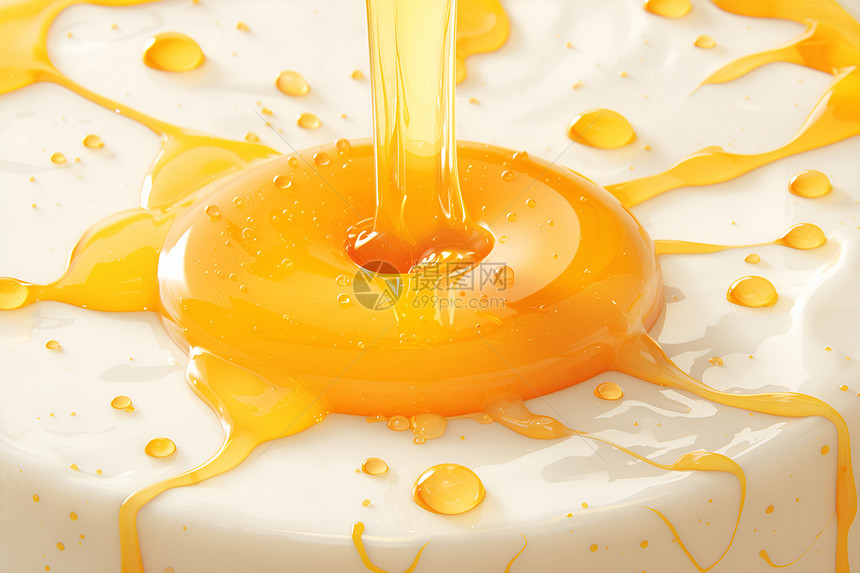 蜂蜜和牛奶的结合图片