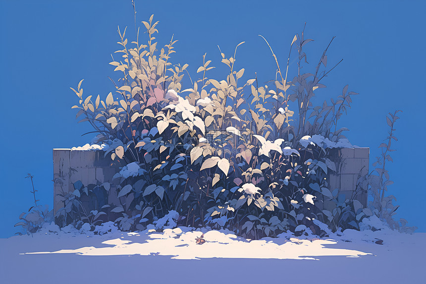 冬日中的植物图片