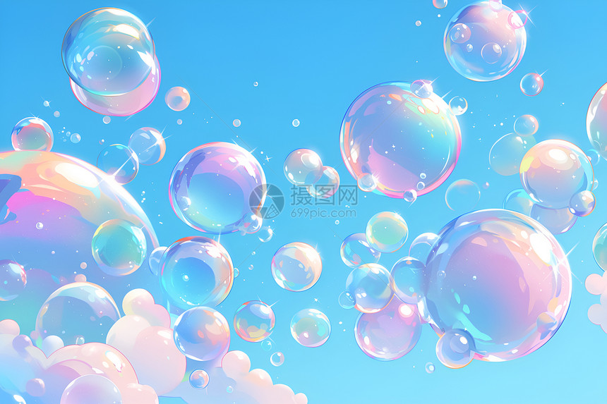 奇幻多彩的泡泡图片
