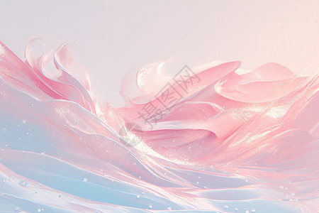 色彩曲线粉色抽象背景插画
