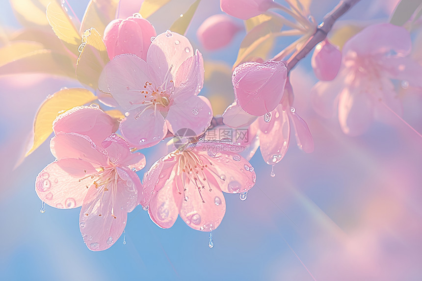 美丽的桃花盛开图片