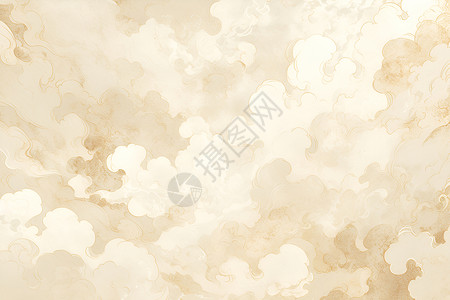 白色抽象素材白云朵朵插画