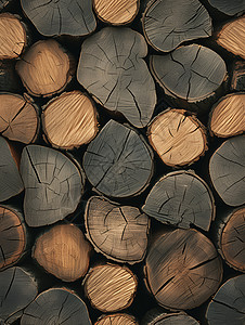 摆放整齐的木材摆放整齐的柴火背景