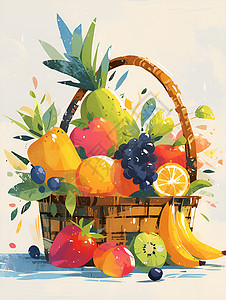 鲜艳的水果背景图片