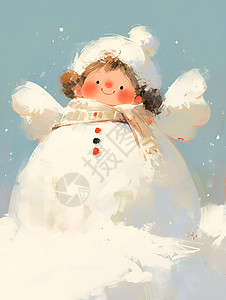 可爱的雪人背景图片