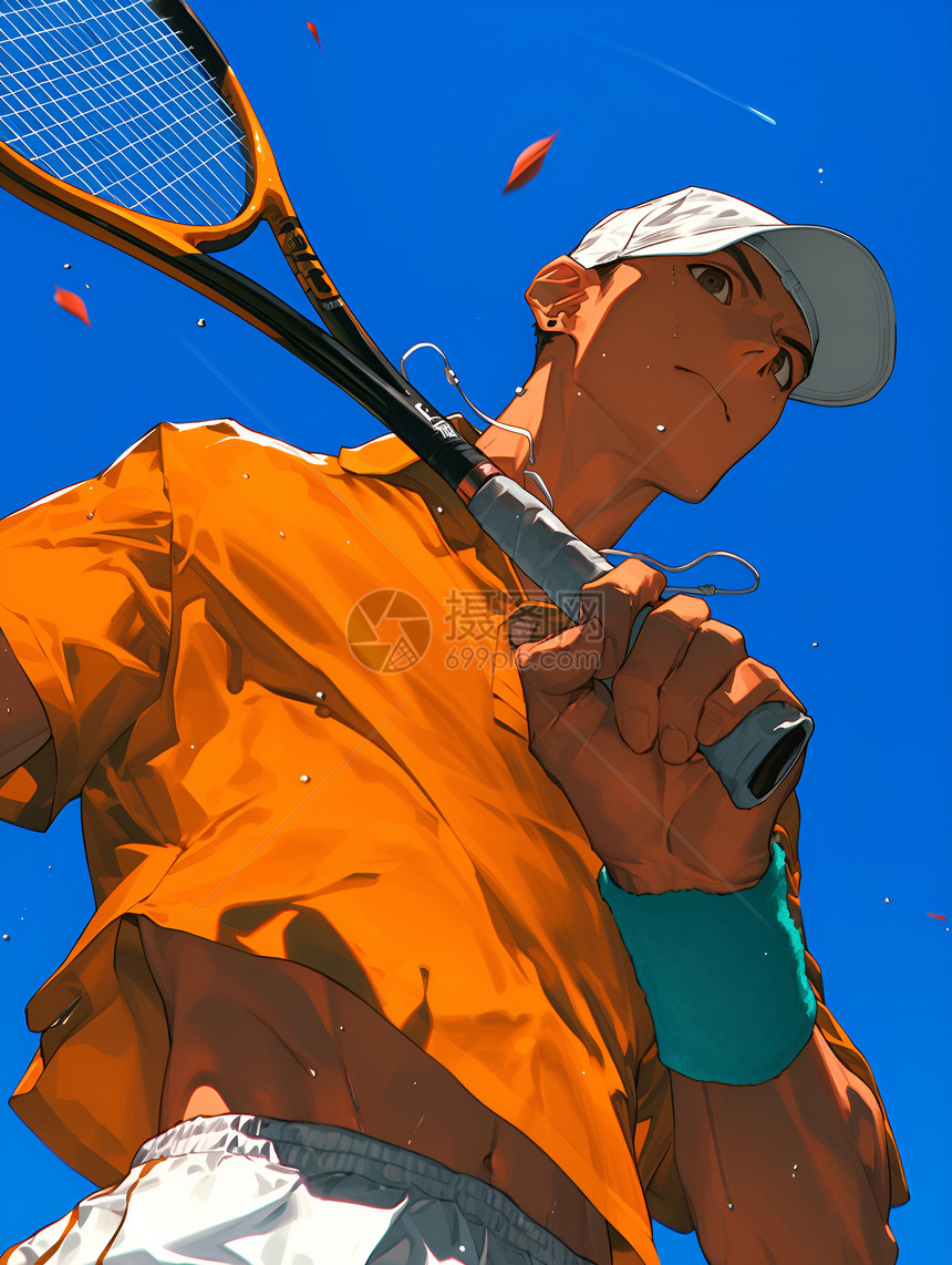 打网球的少年图片
