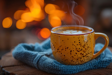 一杯热咖啡背景图片